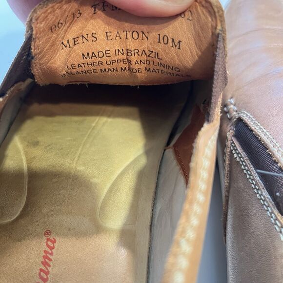 Tommy Bahama Eaton Mens Sz 10 Brown Leather Loafer Slip-On Comfort main image 4